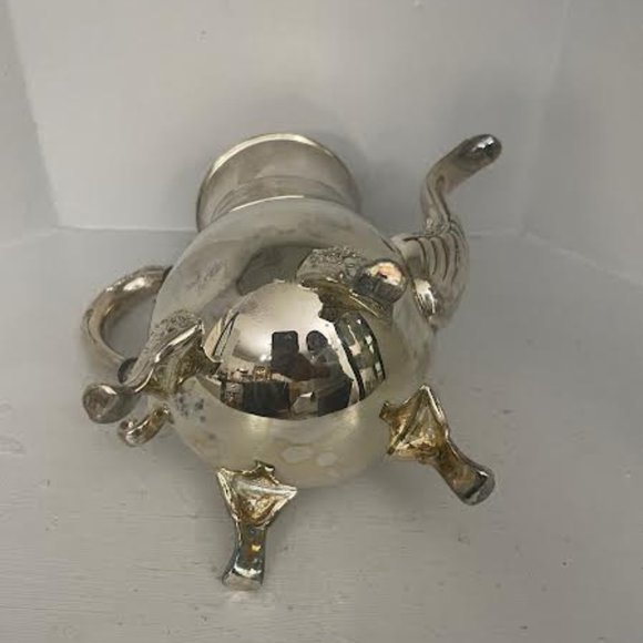Elegant Polished Silver Plated Tea/Coffee Lidded Pot Vintage Teapot Teaware - Picture 11 of 14